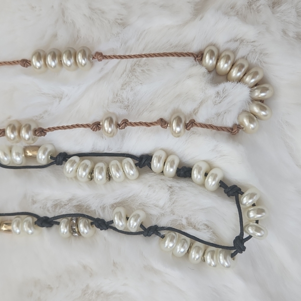 J Crew knotted‎ "pearl" necklaces